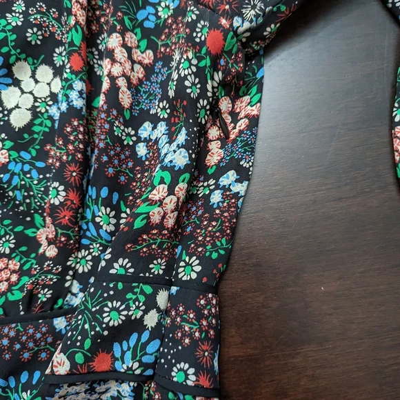 Veronica Beard Silk Ripley Ruched Boho Blouse - Picture 4 of 8